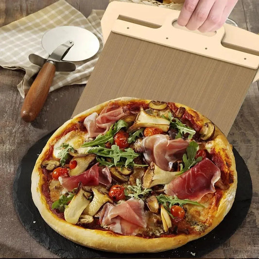 Sliding Pizza Shovel Board Non-Stick Pizza Tray Pizza Spatula For Home Kitchen Oven Baking Cake Dessert Glide Plate Baking Tools l'art culinaire 369